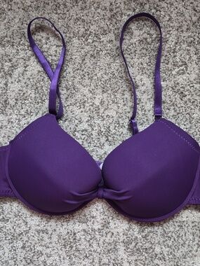 💙NEW! Women's Royal  Purple T-Shirt Bra with Pushup